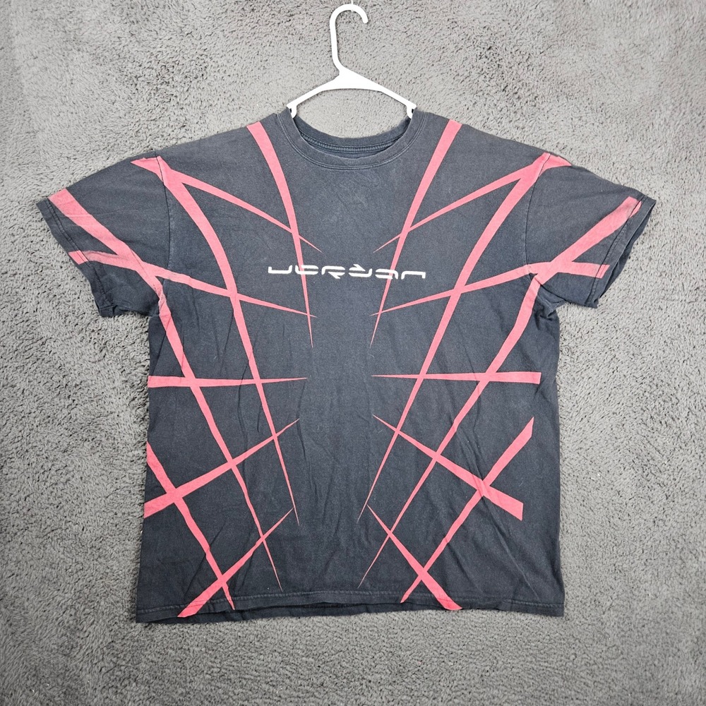 Jordan Mens XXL Black Red Abstract Geometric Graphic Short Sleeve T-Shirt